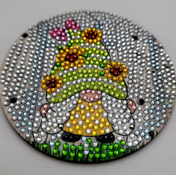 Sunflower 🌻 Gnome Coaster Green Hat - Picture 2 of 3